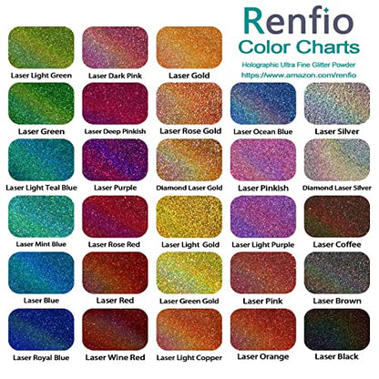 28 Colors Holographic Glitter Set (31.6055 Ounce)