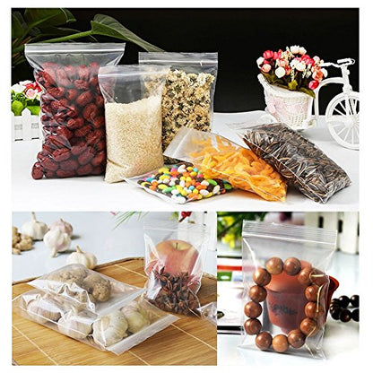 Small Plastic Bags for Jewelry 300pcs 3 Assorted Sizes Clear Zipper Baggies Jewelry Storage Bags 2 Mil for Beads Board Games Pill Travel 2.4 x 3.5 (300 Count)