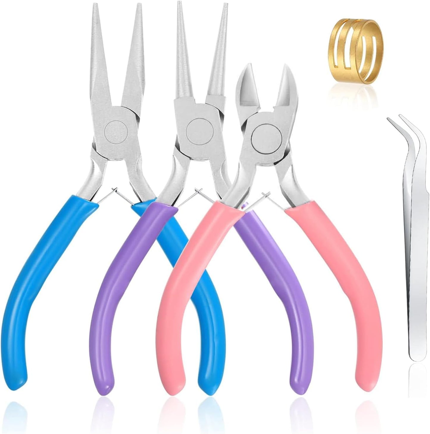 3 Pcs Jewelry Pliers Set - Needle Nose, Round Nose and Wire Cutters for Jewelry Making, Repair and Crafts，Wire Wrapping Beading Crafts Pliers - Crafty Corner