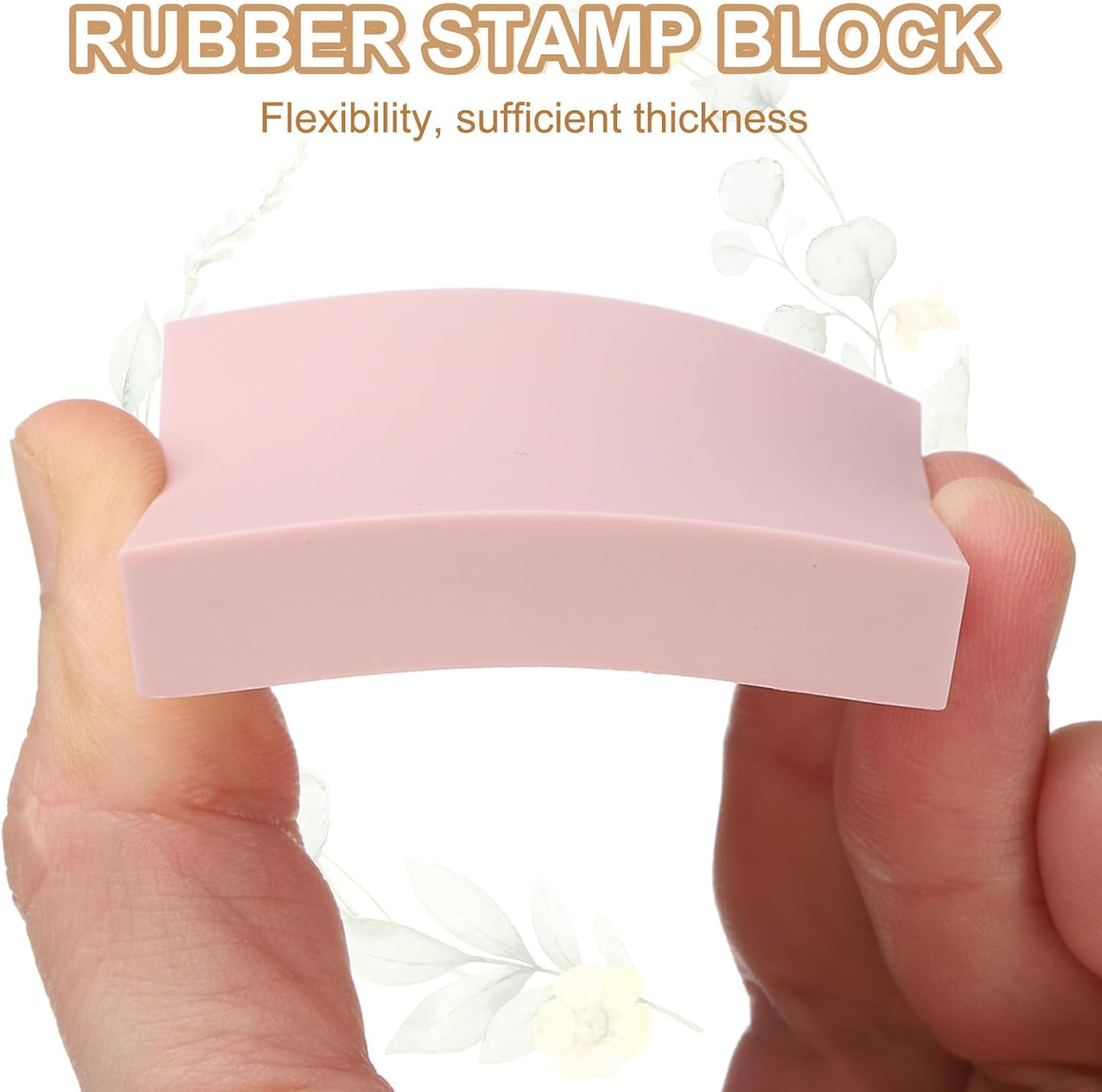 PATIKIL 4Pcs 2X2" Rubber Carving Blocks, Soft Linoleum Art Carving Block Square Crafts Stamp Making for Printmaking Stamps Carving Supplies, Pink