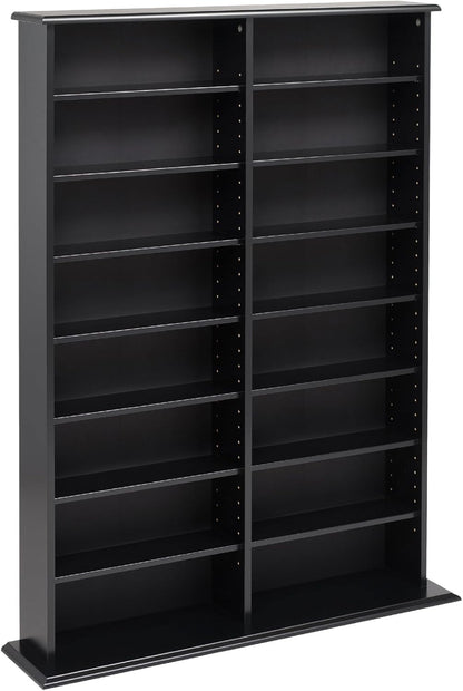Prepac 2 Column Display Cabinet Media Storage, 38.75" Wide, Black