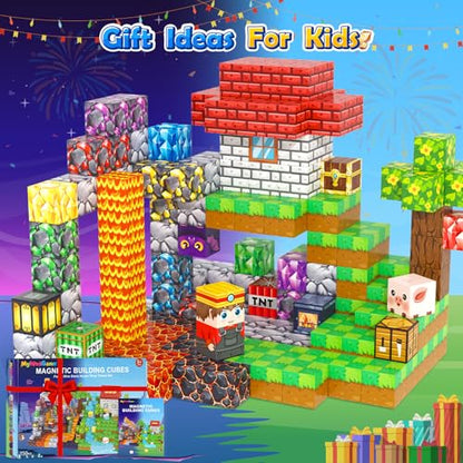 150PCS Magnetic Blocks Building Toys for 3+ Year Old Boys Girls (150 Count)