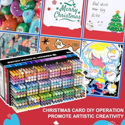 Acrylic Paint Markers for Coloring 288 Colors with 30% More Ink (288 Count)