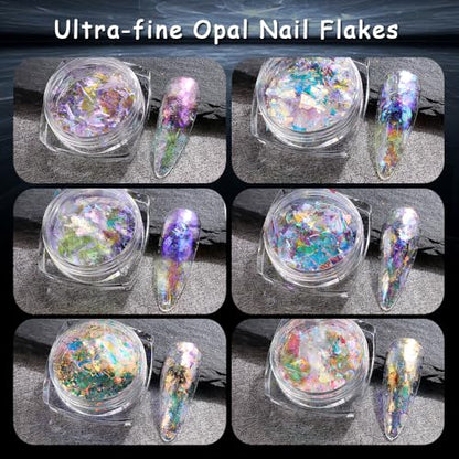 Holographic Opal Nail Art Glitter Flakes