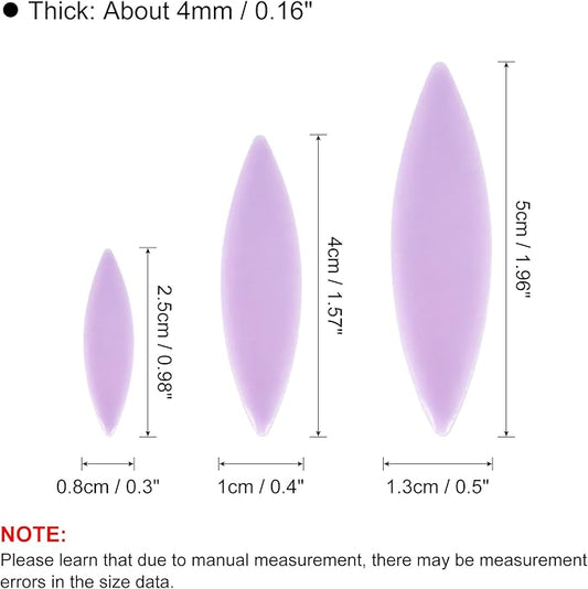 uxcell Ceramic Mosaic Tile, About 200g Teardrop Leaf Tile Mosaic Block for Handicrafts Artwork, Purple