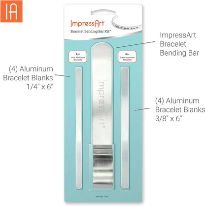 ImpressArt - Metal Stamping Kit, Includes All Essential Metal Stamping Tools for Jewelry Making and DIY Hand Stamping Custom Made Projects (Bridgette, Deluxe Bracelet Bending Kit)