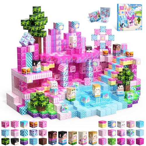 100PCS Magnetic Blocks for Girls (100 Count)