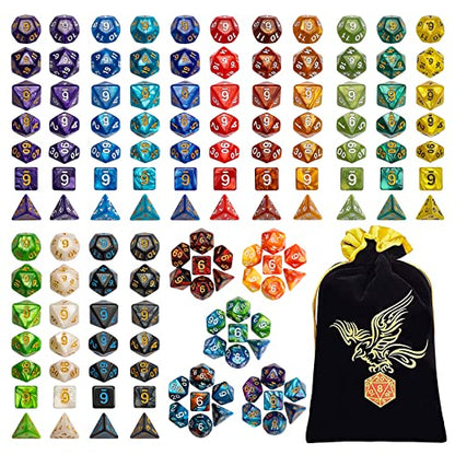 20 Sets Polyhedral Dice (140 Count)