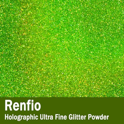 Holographic Ultra Fine Glitter Powder Metallic Resin Glitter 2.11 Oz