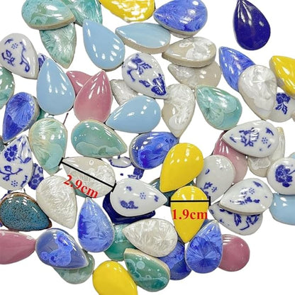 PINUO&KE 0.99 lb Mosaic Tiles for Crafts Bulk, Mosaic Ceramics Pieces for Garden Crafts Kits DIY Mosaic Art Decor