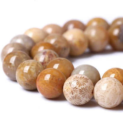 180pcs 4mm Natural Coral Jade Chrysanthemum Stone Beads Round Loose Beads for Jewelry Making,DIY Bracelet Necklace 32" 2 Strands