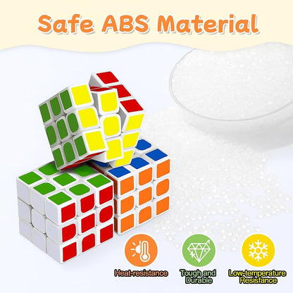 48 Pack Mini Puzzle Cubes Party Favors for Kids, 3x3 Mini Magic Cube Puzzle Prize Set for Kids School Rewards, 1.18inch Bulk Small Toys for Party, Birthday, Christmas Stocking