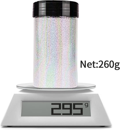 DIY Glitter for Epoxy Resin Crafts, Nail Art Earrings & More (Laser Red, 260g)