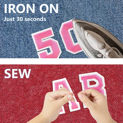 Letter and Number Iron On Patches (72 Count)
