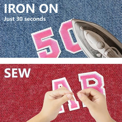 Letter and Number Iron On Patches (72 Count)