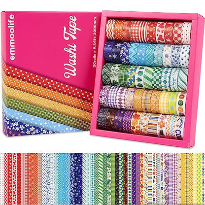 50 Rolls Washi Tape Set (50 Count)