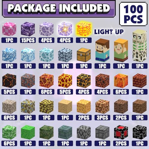 100PCS Magnetic Blocks (100 Count)