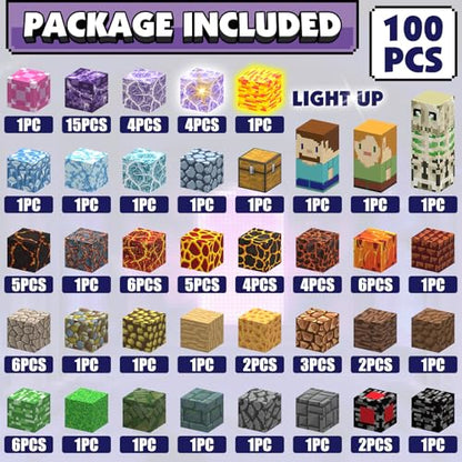 100PCS Magnetic Blocks (100 Count)