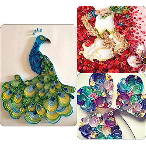 19 Pcs Paper Quilling Kits 45 Colors 900 Strips Quilling Art Paper DIY Craft (941 Count)