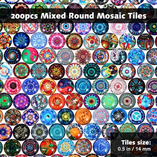 200pcs Mosaic Tiles for Crafts