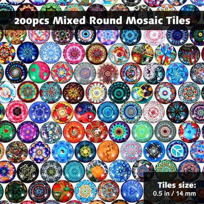 200pcs Mosaic Tiles for Crafts