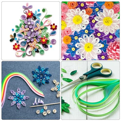 Quilling Strips Paper 600pcs 5mm 39cm Origami Paper Quilling Kits for Art DIY Craft Christmas