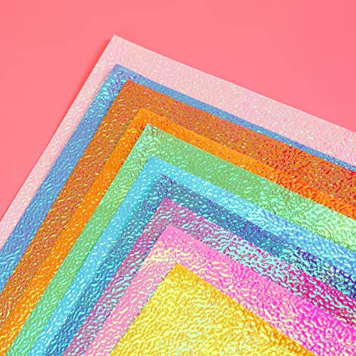 100pcs Shiny Origami Paper Iridescent Paper Square Shiny Folding Decoration for Crafts Projects