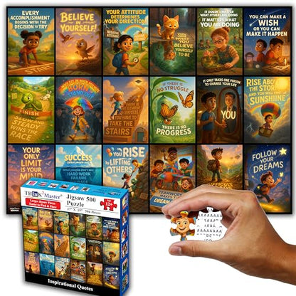 Motivational & Inspirational Collage 500 Pieces Very Large Pieces Jigsaw Puzzle