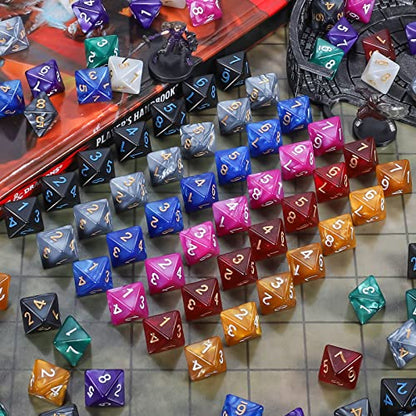 100pcs D8 Dice Set for Dungeon and Dragons (100 Count)