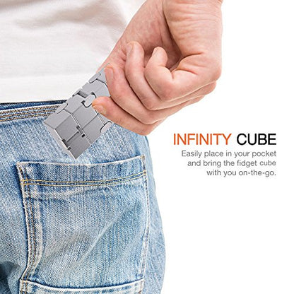Fidget Cube Metal Infinity Cube for Stress and Anxiety Relief