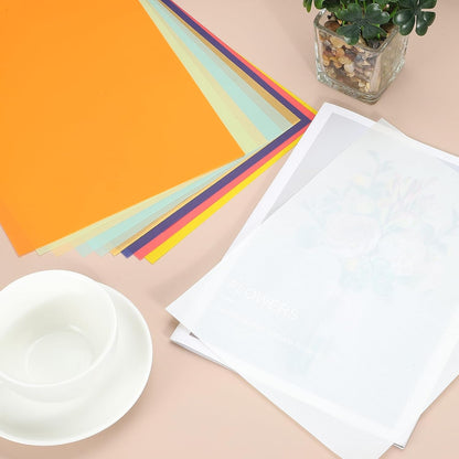 PATIKIL 30 Sheets Vellum Paper 4.25x5.5, Vellum Paper Printable Translucent Paper 100GSM Colored for Invitations Laser InkJet Printing Card Making Crafting Wedding Tracing, Light Gold