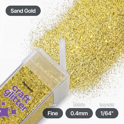 Craft Glitter Shaker Sand Gold 130g Fine (3.8 Ounce)