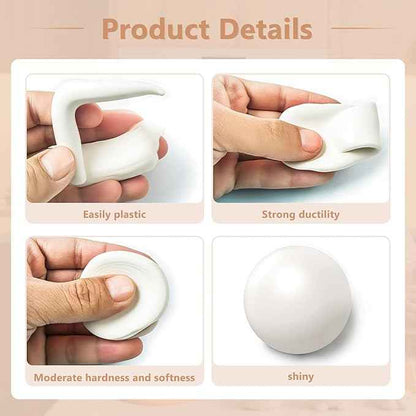 Soulchen Polymer Clay White, Oven Bake Clay, Non Toxic, 19.84 Pounds for Modeling, Jewelry, Sculpting, DIY and Projects