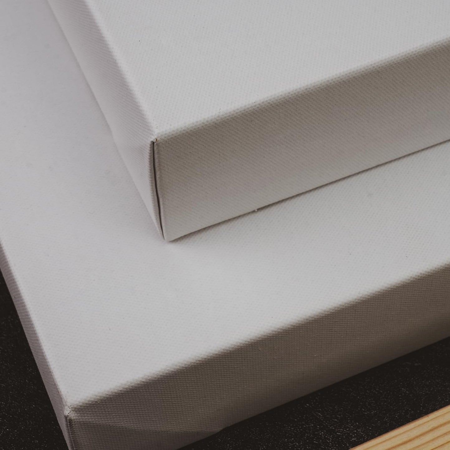 PHOENIX 24x24 Inch Museum Canvas - 2 3/8 Inch Thick Porfile Deep Large Stretched Canvas for Painting 1 Pack 100% Cotton 11 Oz. Gesso Primed White Blank Professional Canvas Oil & Acrylic Paints