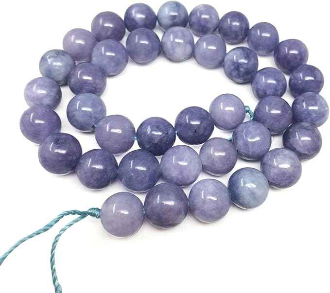 35pcs Adabele Natural Opaque Tanzanite Quartz Healing Gemstone 10mm Round Loose Beads Gem Stone Spacer for DIY Craft Jewelry Making GH1-10