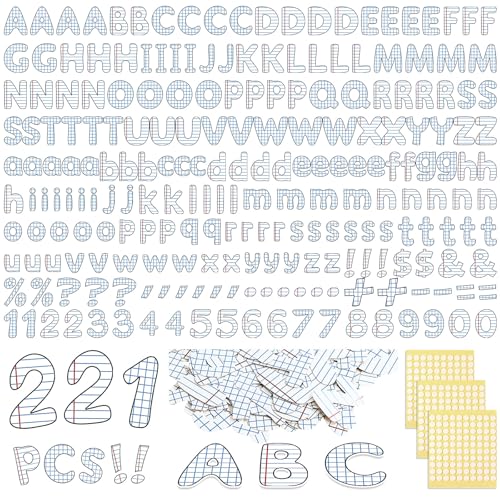 221 Pcs Lined Notebook Bulletin Board Letters for Classroom (221 Count)