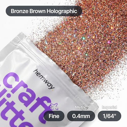 Craft Glitter Bronze Brown Holographic 100g Fine Glitter (3.5 Ounce)