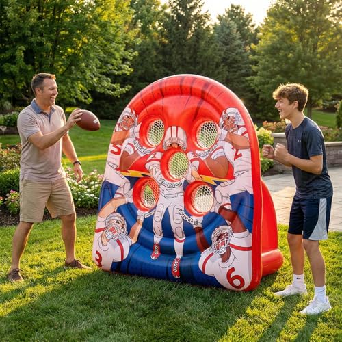 6FT Inflatable Football Target Toss Game for Events & Parties