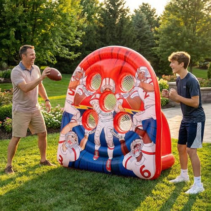 6FT Inflatable Football Target Toss Game for Events & Parties