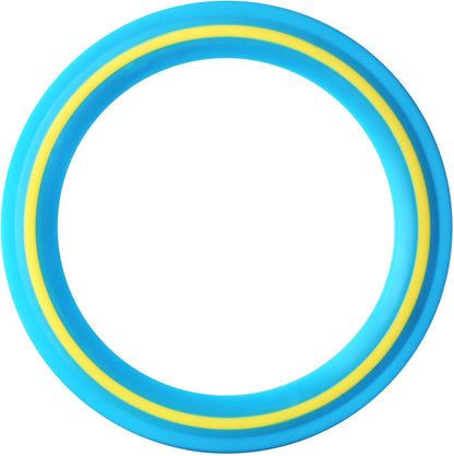 JEEFUD Flying Disc for Kids Adults 11 inch Flying Ring, 3 Pack Beach Backyard Sports Play Soft Discs, Sport Outdoor Toy Gift for 4+ Year Old Boys Girls Family (3PCS (Blue，Pink&Turquoise))