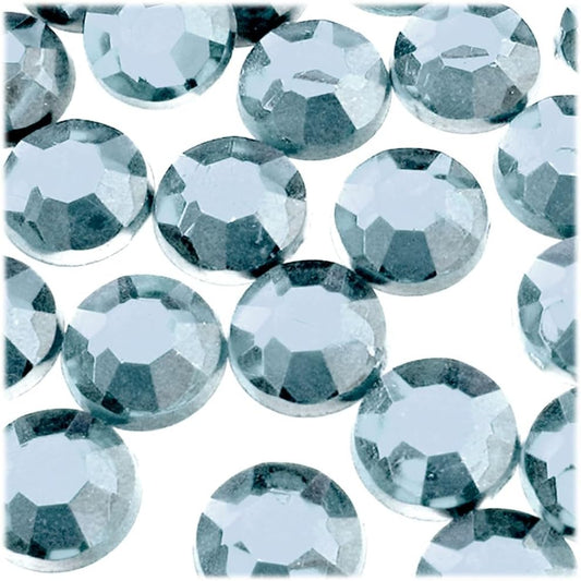 The Crafts Outlet 72pc Rhinestones Round 20mm - Flatback Aqua Blue AQA - Crafty Corner