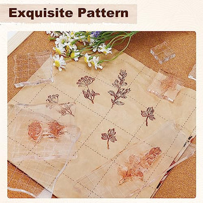 7Pcs Acrylic Stamp Blocks Set (7 Count)