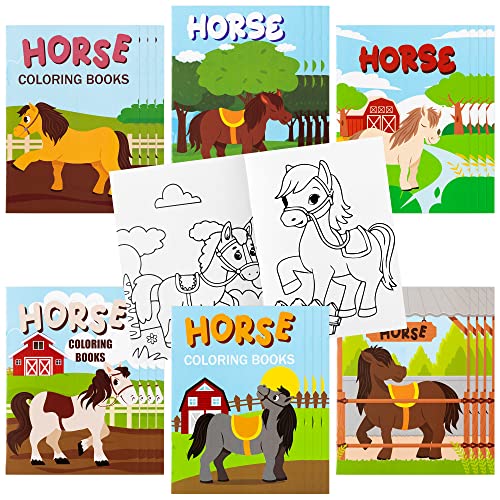 24pcs Horse Party Coloring Books (24 Count)
