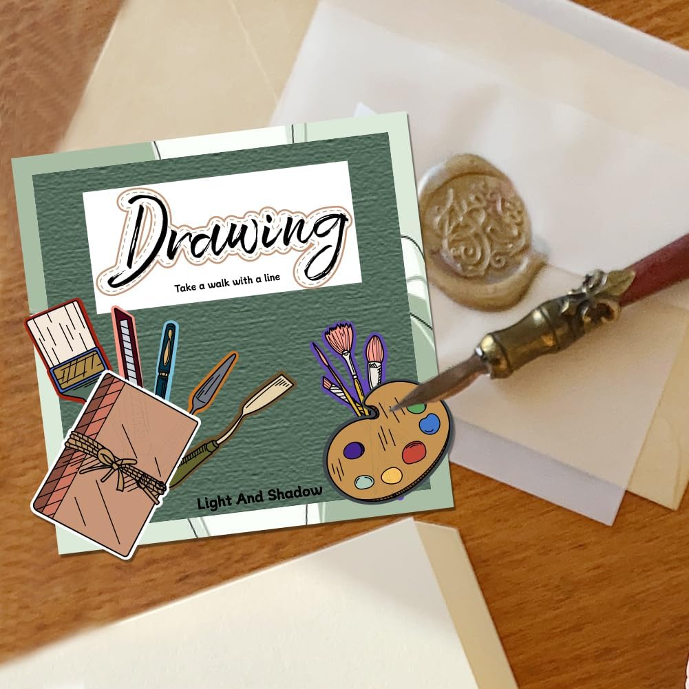 Painting Tools Clear Stamp for Scrapbooking Paint Brush Silicone Clear Stamp Pen Spatula Palette Rubber Transparent Seal Stamps for DIY Handbook Card Making Photo Album Journal Decoration - Crafty Corner