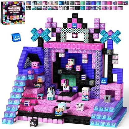 200PCS Magnetic Building Blocks Band Stage with Figures for Girl 3+ (200 Count)