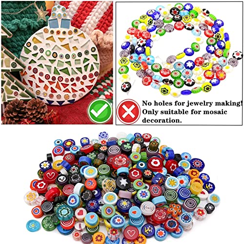 Millefiori Mosaic Tiles for Crafts (125 Count)