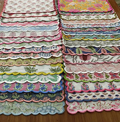 Hand Block Print Cloth Napkins (2.1164 Ounce)