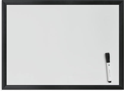 U Brands Magnetic Dry Erase Board White Board, 24" x 18" Inches, Black Wood Frame (307U00-01)