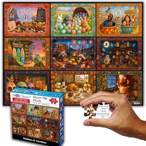 Holiday Collage 500 Pieces Very Large Pieces Jigsaw Puzzle
