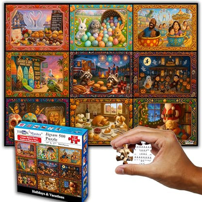 Holiday Collage 500 Pieces Very Large Pieces Jigsaw Puzzle